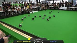 TIGERs Mannheim vs. ZJUNlict (Grand Final) at RoboCup 2023 in Bordeaux, France