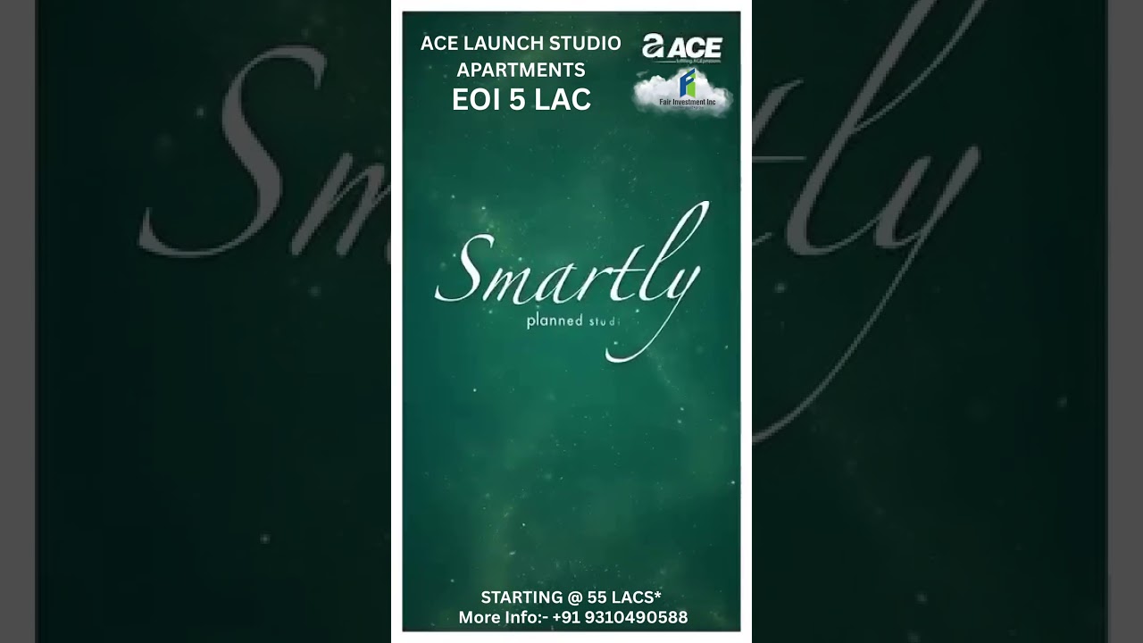 Ace Verde Pre Launch Studio apartment Premium Apartments at Sector 22A, Yamuna Expressway