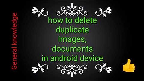 How to delete duplicate images in android device