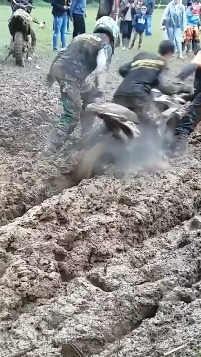 offroad motor cross sampai terjungkal//lumpurnya ekstrim