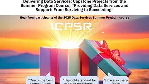 Delivering Data Services: “Providing Data Services and Support: From Surviving to Succeeding”