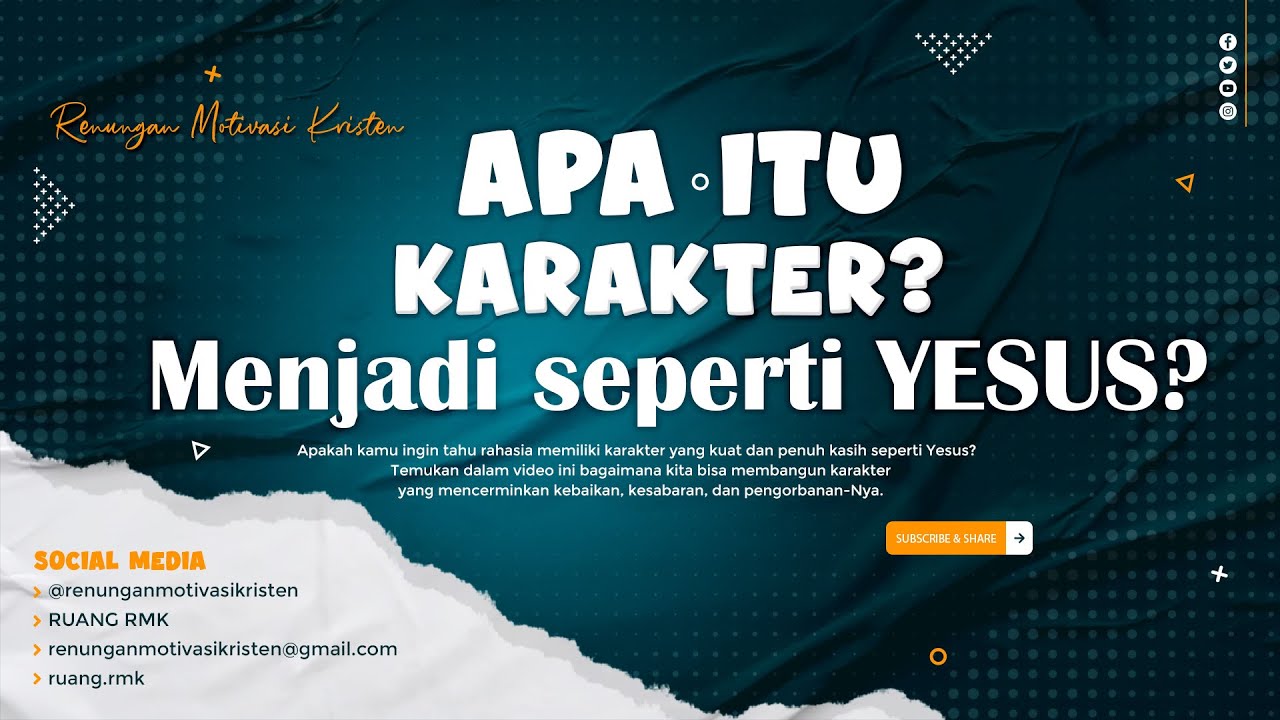 MILIKI KARAKTER SEPERTI KRISTUS #ChristLikeCharacter #ChristLike