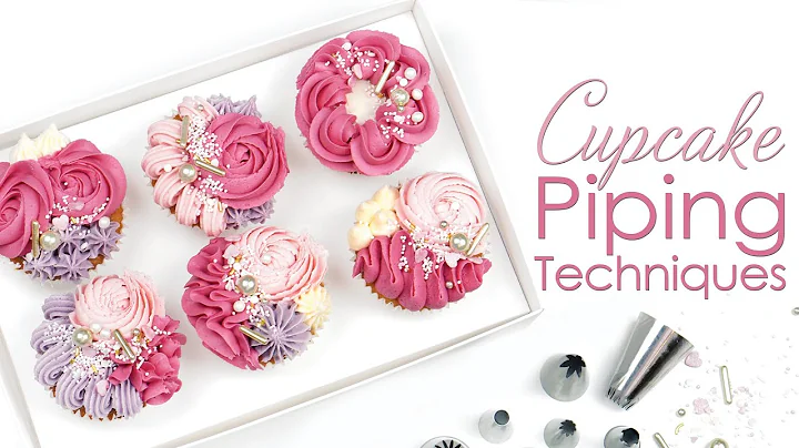 Cupcake Piping Techniques - What Piping Nozzles / Piping Tips to use to pipe a box of cupcakes