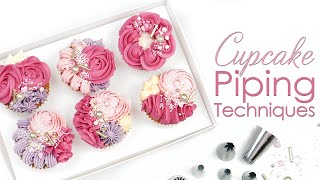 Cupcake Piping Techniques - What Piping Nozzles / Piping Tips to use to pipe a box of cupcakes by CakesbyLynz 354,201 views 1 year ago 12 minutes, 4 seconds