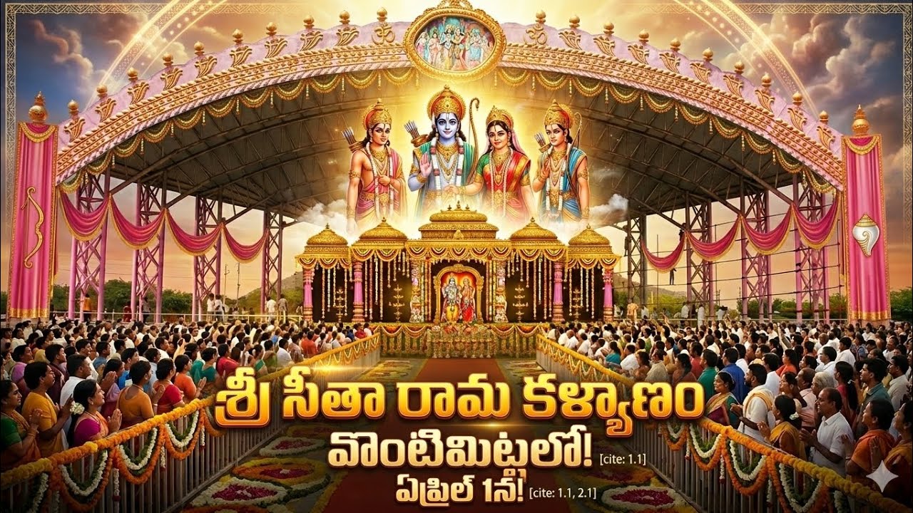 ఒంటిమిట్ట  శ్రీ సీతా రామ కళ్యాణం 2026 ఏర్పాట్లు ప్రారంభం 🔥 పూర్తి వివరాలు | ?ఎప్పుడు? ఎలా వెళ్లాలి?