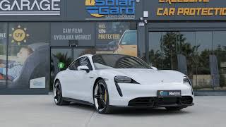 Porsche Taycan Turbo S - Solar Gard Cam Filmi Uygulaması.