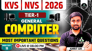 Mock Test - 19 | KVS/NVS Computer Mock Test 2026 | KVS/NVS Computer Most Important Questions