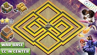 New Clash Of Clans Town Hall 8 Th8 War Base 2018 New Th8 War Base With Cc In Center