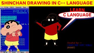 SHIN-CHAN DRAWING IN C++ PROGRAMMING | HOW TO DRAW SHINCHAN IN C LANGUAGE | C++ PROGRAMMING, LEARN C screenshot 2