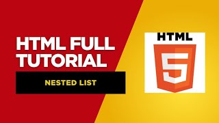 Nested List In HTML Explained With Examples | Day - 3 | HTML Tutorial For Beginner |