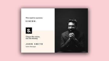 Sales Manager Postcard - Postcard Design in Photoshop Speed Art Tutorial #01