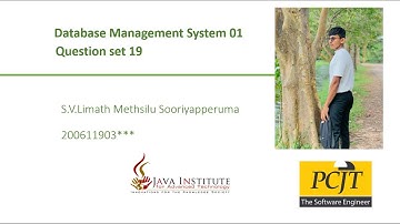 Question Set 19 | Database Management System | Java Institute