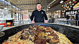 HOW TO COOK THE LARGEST PILAF IN THE WORLD - STEP BY STEP GUIDE.  WORLD FAMOUS UZBEK WEDDING PILAF