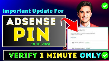 FAST Google Adsense Pin Verification In 1 Minute / Google Adsense Pin verification Method #adsense