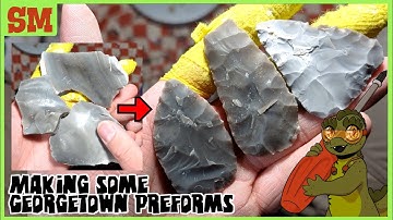 [SM] Making Some Georgetown Preforms #flintknapping