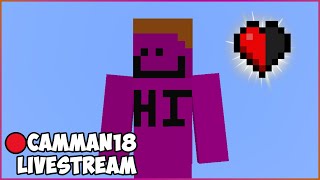 Beating Minecraft with HALF A HEART camman18 Full Twitch VOD