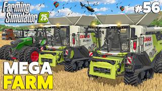 MILLIONS Of Liters OAT Harvested By CLAAS COMBINE | MEGA FARM | Farming Simulator 25