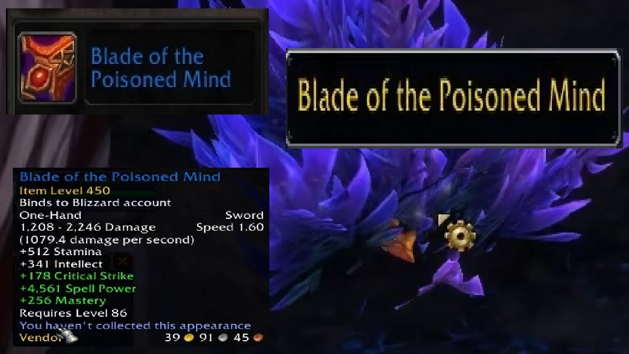 Как получить редкое сокровище «Клинок отравленного разума» в MoP Classic WoW