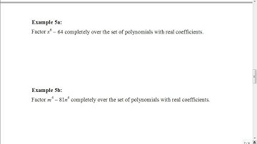Lesson 7.7 Part 2: Sum & Differences of Odd Powers