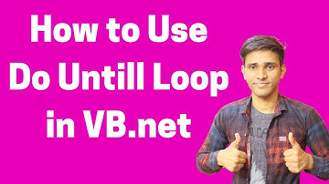 #21  How to Use Do Until loop in VB.net (Hindi/Urdu) | Shubham Jangid