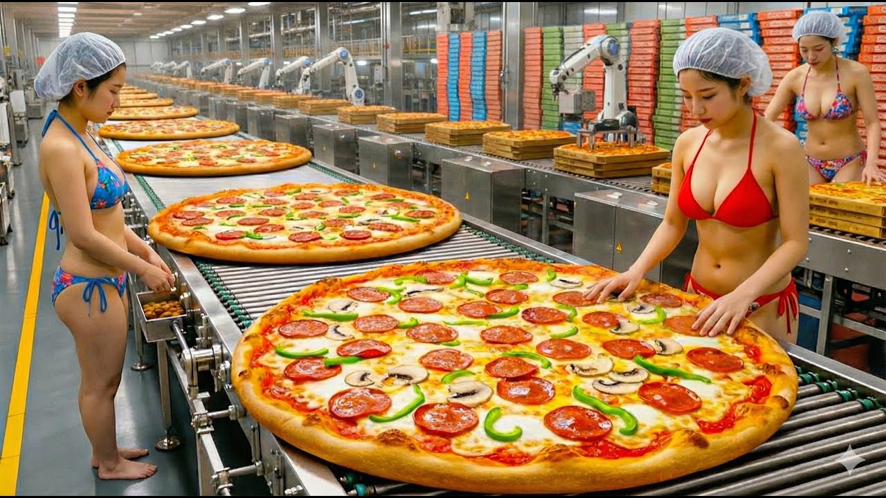 Inside a Modern Frozen Pizza Factory: From Flour & Sauce to Boxed Meals (Full Process)