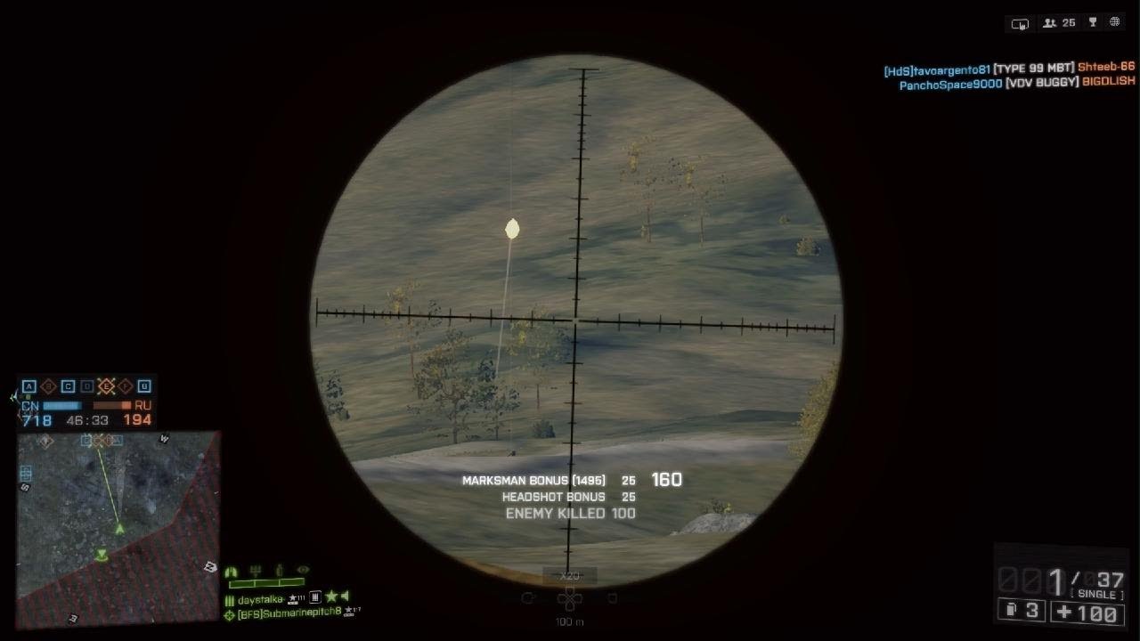 Battlefield 4 Disgusting 1495m MOVING Headshot vs Pro Sniper