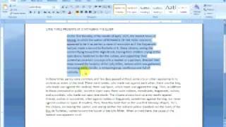 Paragraph Word 2007