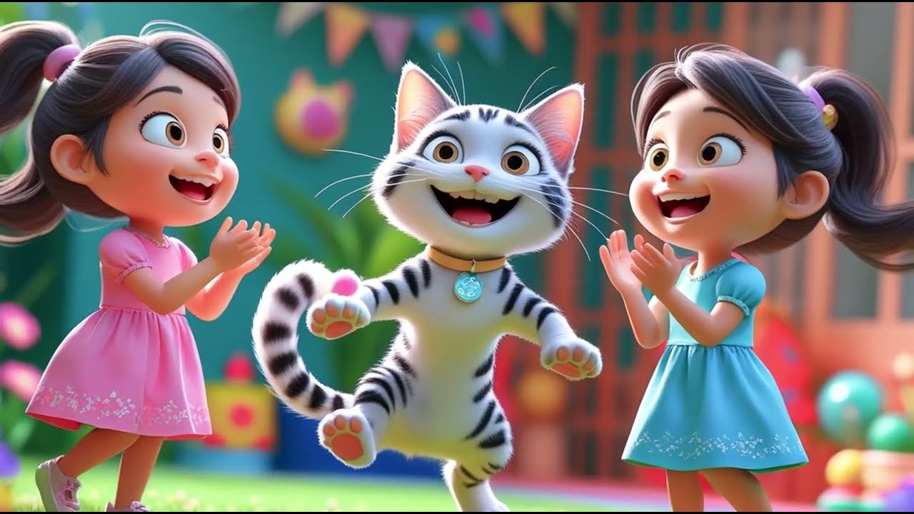 😺🎵 Чунни Мунни и прыгающий котенок | Забавная песенка про кота для детей | Детские стишки на англ...