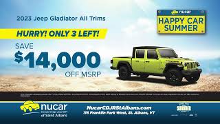 It's the final days of Happy Car Summer at Nucar Chrysler Dodge Jeep Ram of St. Albans