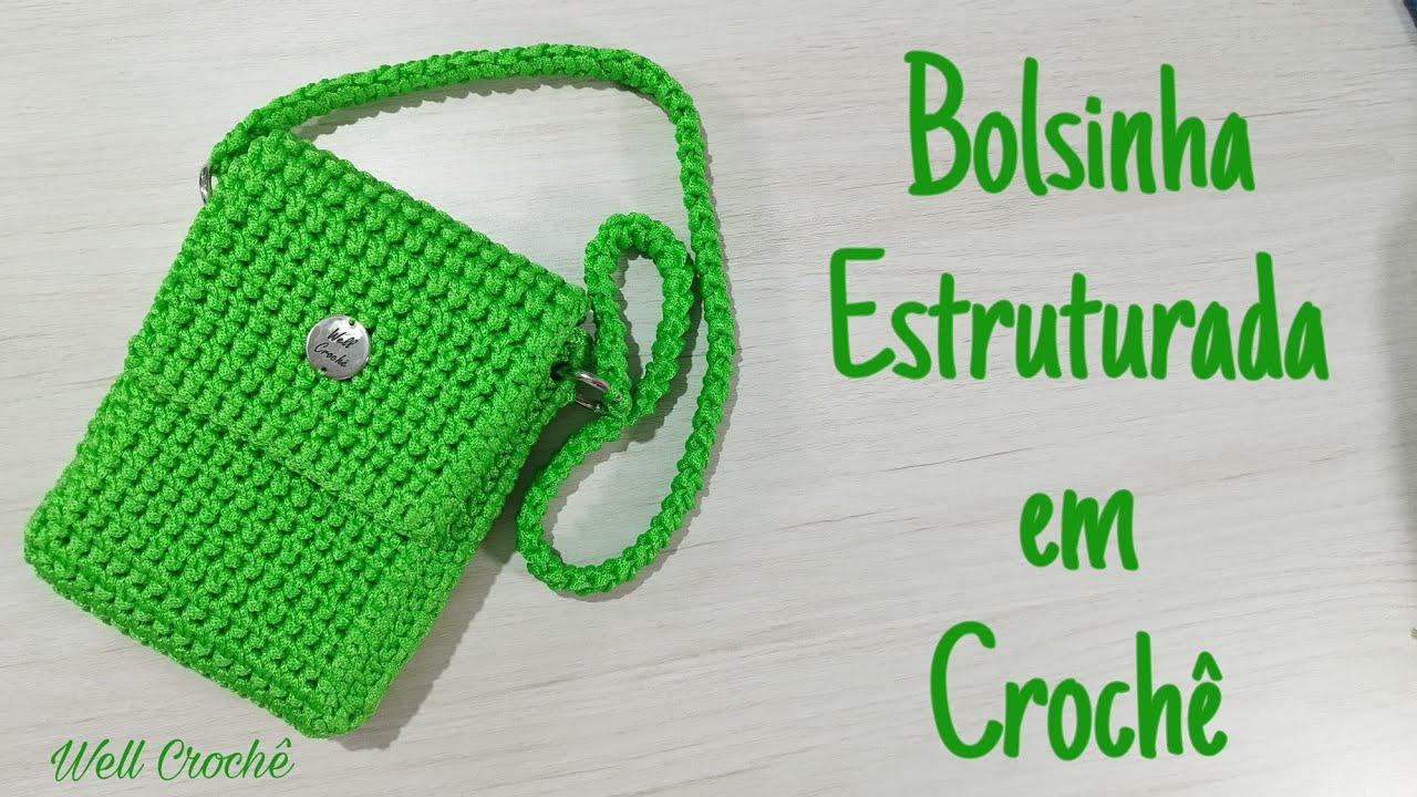 Bolsinha Estruturada em Crochê
