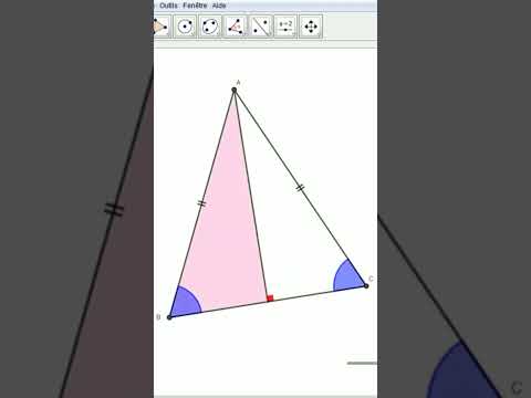     خاصيات المثلث متساوي الساقين