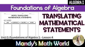 Translating Mathematical Statements