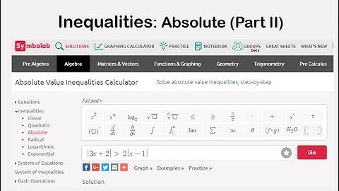 Inequalities: Absolute (Part II)