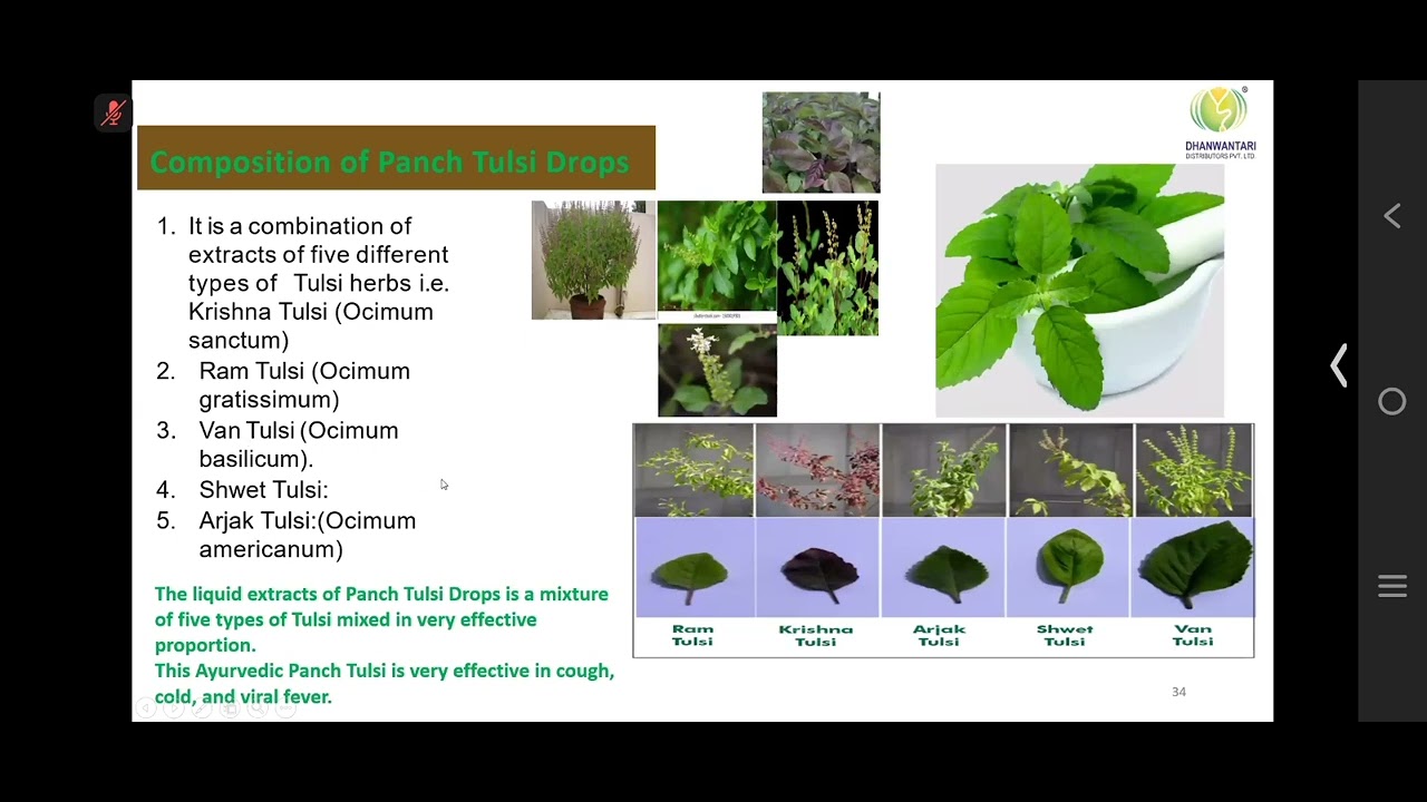 Dhanwantari Panch Tulsi Drops For Throat infection 