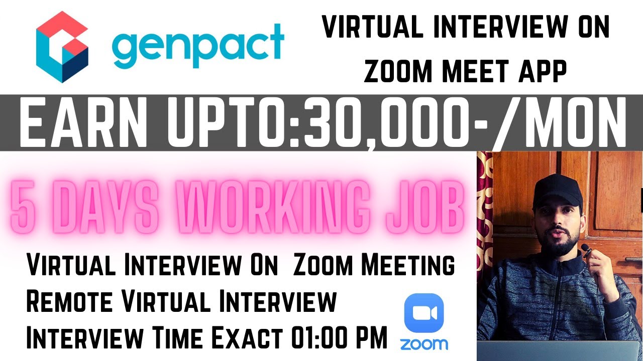 Genpact Virtual Interview On Zoom Meeting App Salary30K YouTube