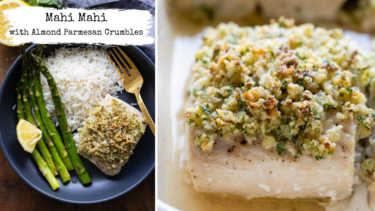 Махи-Махи с миндально-пармезановой крошкой