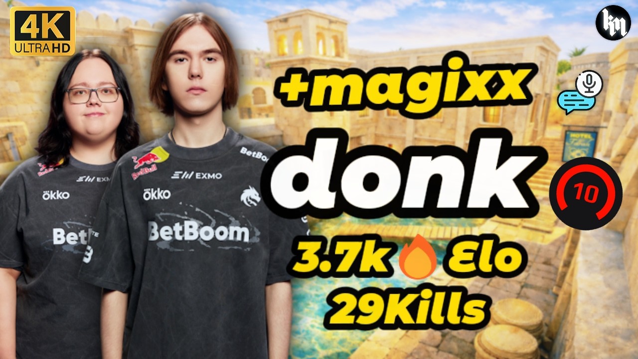 donk 29Kills +magixx (Anubis) avg 3700 Elo | Mar 9, 2026 #cs2 #donk #pov