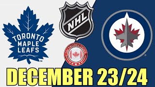Toronto Maple Leafs vs Winnipeg Jets DEC 23 24 w/Superbman
