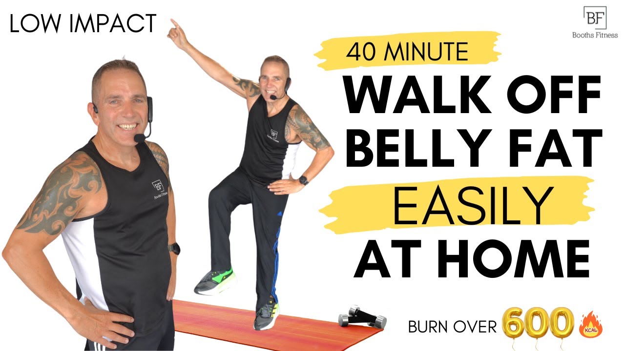 40 Minute Walking Exercises to Lose Belly Fat Walk at Home YouTube