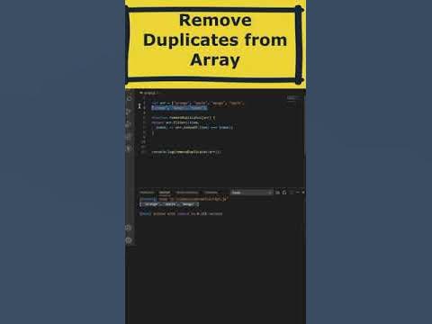 Remove Duplicates from Array using reduce and set methods in javascript ...