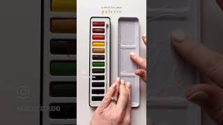 Paint Palette Trick #elstudio #paintingtipsandtricks #watercolorpainting #joyinpainting