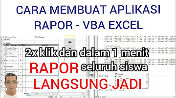 CARA MEMBUAT RAPOR, 2x KLIK DAN DALAM 1 MENIT, RAPOR 1 KELAS BAHKAN 1 SEKOLAH LANGSUNG JADI