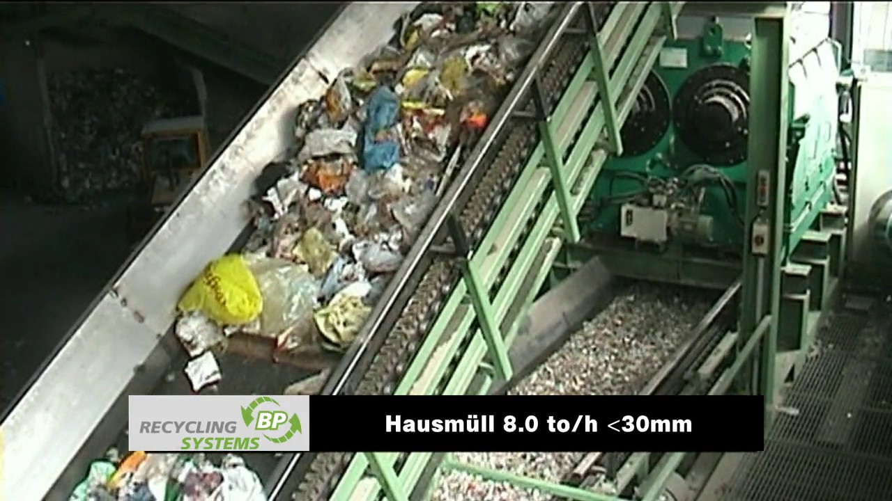 Zerkleinerung Hausmüll 8 to - 30mm
