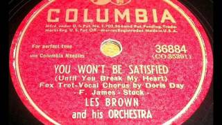 Video thumbnail of "You Won't Be Satisfied by Doris Day on 1945 Columbia 78."