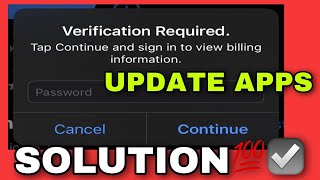 UPDATE APPS || VERIFICATION REQUIRED. Can&#39;t update apps on IPHONE/IPAD? || TechLane DIP