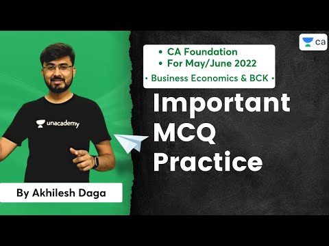 Important MCQ Practice | CA Foundation Economics May/June&rsquo;22 |  Akhilesh Daga