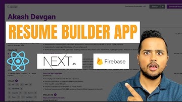 Resume Builder App using Nextjs, ReactPDF, Nodejs, Firebase | Update 4 | Akash Devgan
