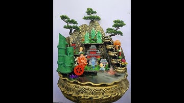 Thác nước phong thủy Phúc Lộc Thọ , ông Di Lạc , cóc ngậm tiền.