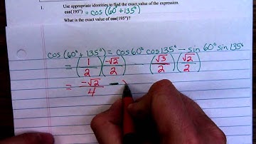 Math 1316 Cosine Sum and Diff Identities 1