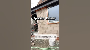 Spraying baumit thincoat render basecoat. #mrsmoothplastering #render #thincoatrender #plastering